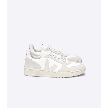 Men's Veja V-10 B-MESH Sneakers White/Beige | SG 336GSO